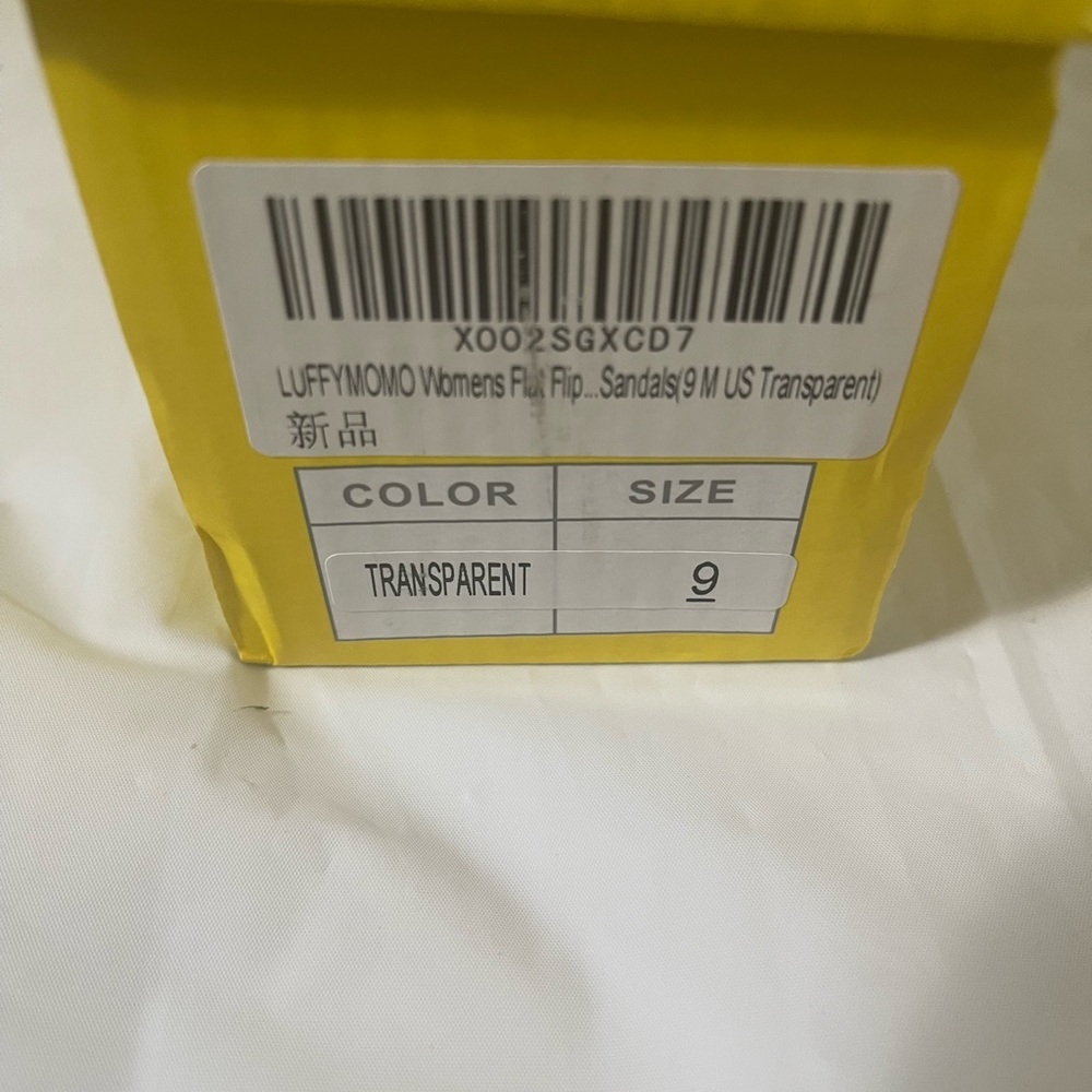 Luffymomo women’s flip flop sandals transparent size 9 - Picture 6 of 8